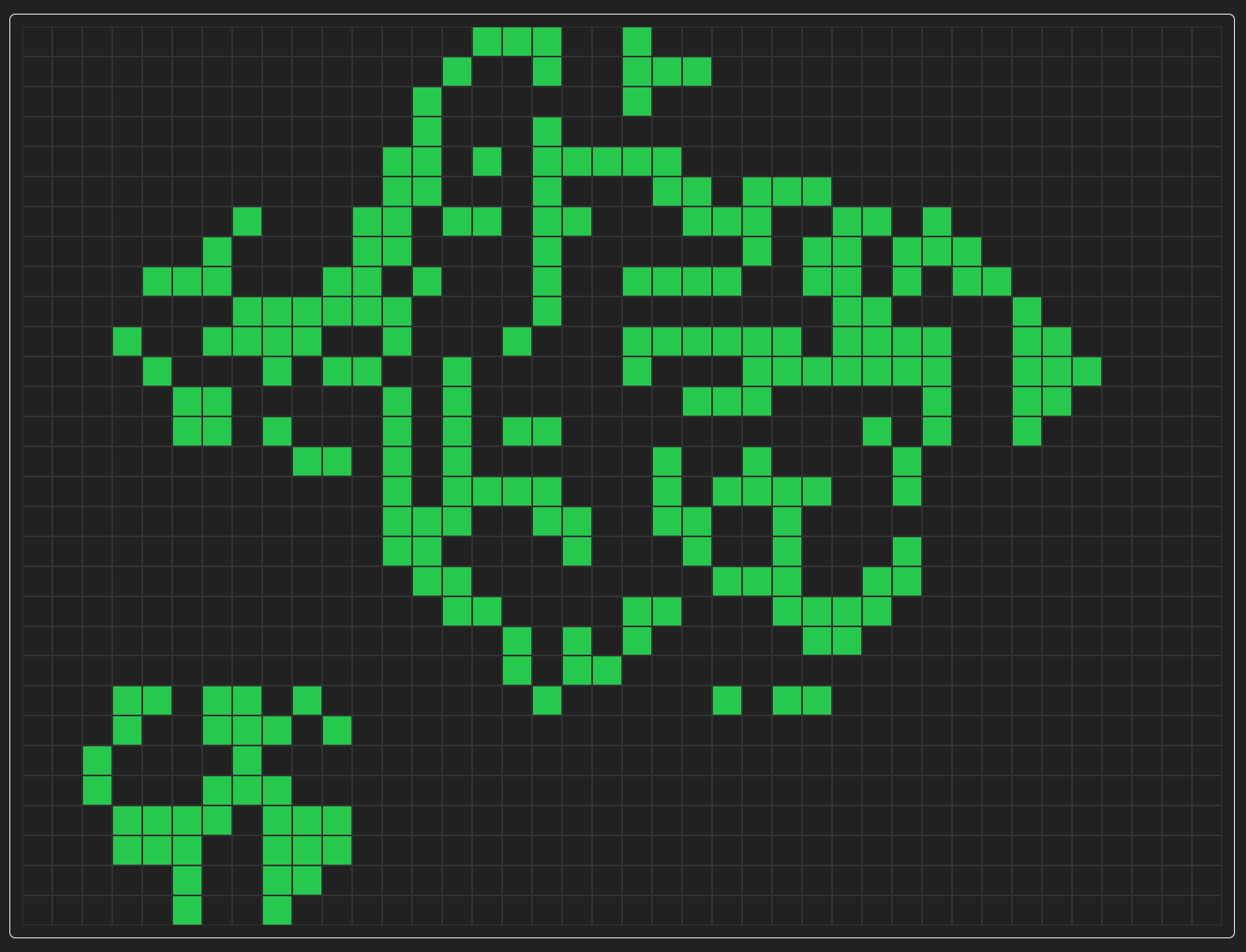 Game of Life simulation screenshot